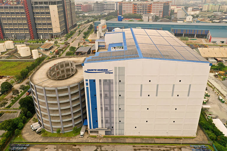 「Hankyu Hanshin Logistics Centre」Hankyu Hanshin Logistics Centre (logistics warehouse in Singapore; on-site power purchase agreement)